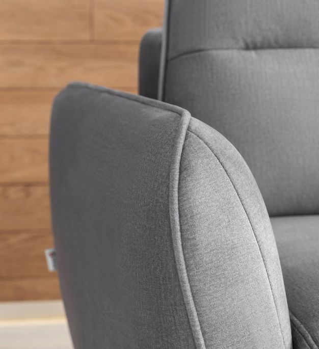 Canapé d'angle droit convertible tissu bleu foncé Zurik 276 cm - Photo n°5