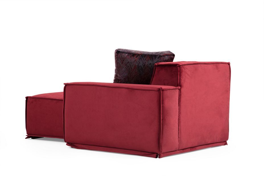 Canapé d'angle droit tissu doux rouge Lego 300 cm - Photo n°7