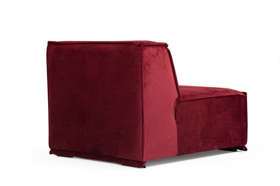 Canapé d'angle droit tissu doux rouge Lego 300 cm - Photo n°9