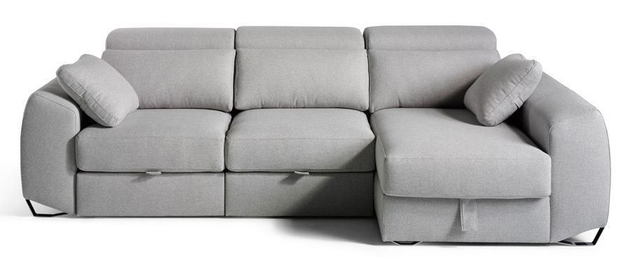 Canapé d'angle gauche tissu gris Kaninawa 2 - Photo n°5