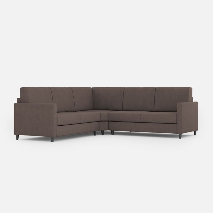 Canapé d'angle moderne italien tissu marron Korane - 5 tailles - Photo n°5