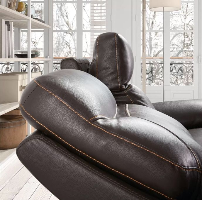 Canapé de relaxation électrique en cuir Bilbao - 2 couleurs - 1, 2 ou 3 places - Photo n°12