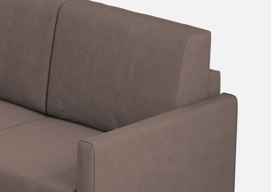 Canapé droit moderne italien tissu marron Korane - 3 tailles - Photo n°13