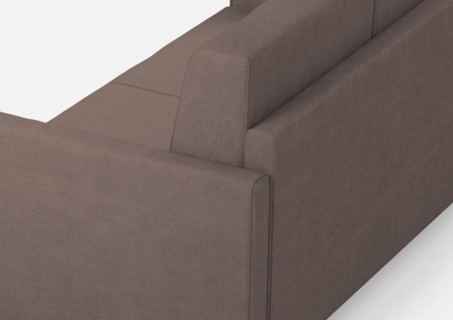 Canapé droit moderne italien tissu marron Korane - 3 tailles - Photo n°8