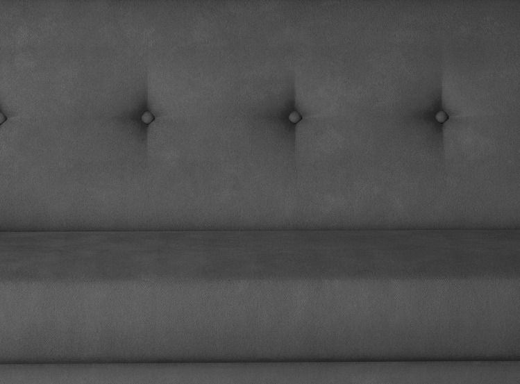 Canapé lit 3 places velours gris foncé et pieds en bois de hêtre Saline 216 cm - Photo n°3