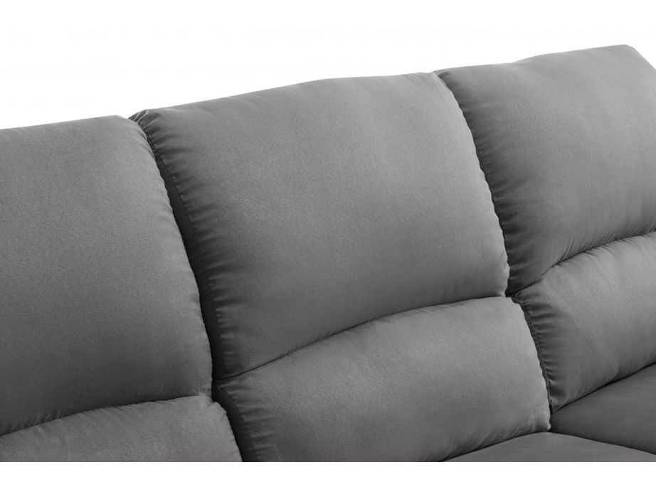 Canapé relaxation électrique 3 places simili cuir blanc et microfibre gris Confort - Photo n°7