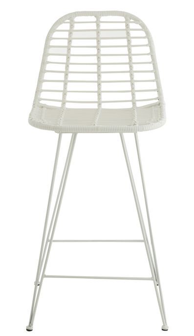 Chaise de bar extérieur métal blanc Toshi L 57 cm - Photo n°2