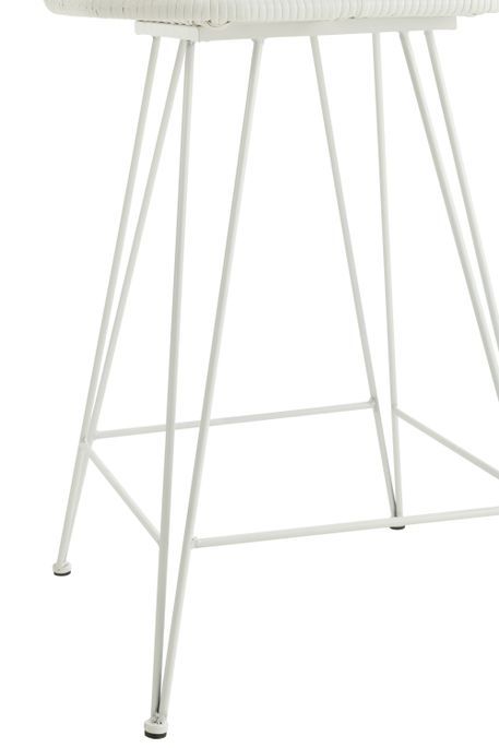 Chaise de bar extérieur métal blanc Toshi L 57 cm - Photo n°5