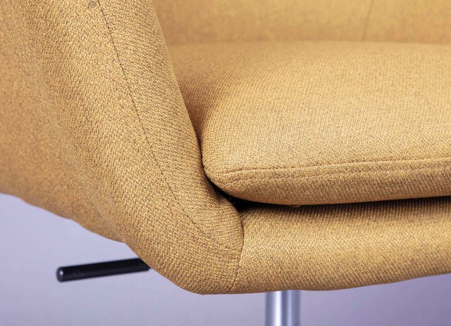 Chaise de bureau réglable tissu jaune Zenit - Photo n°6