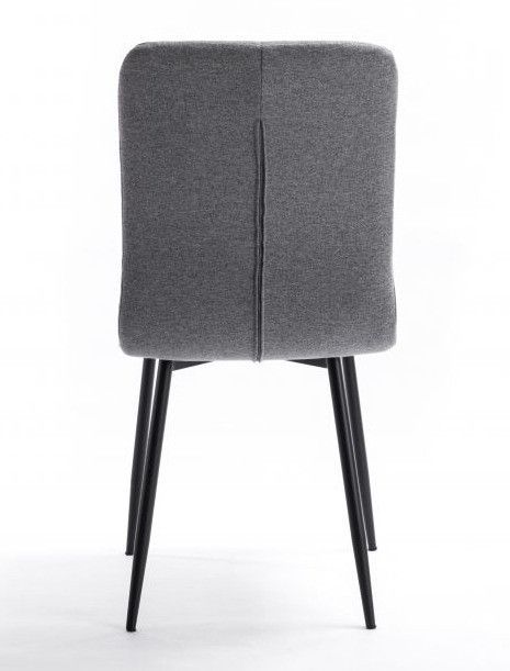Chaise gris en tissu avec pieds en métal noir Sola- Lot de 2 - Photo n°9