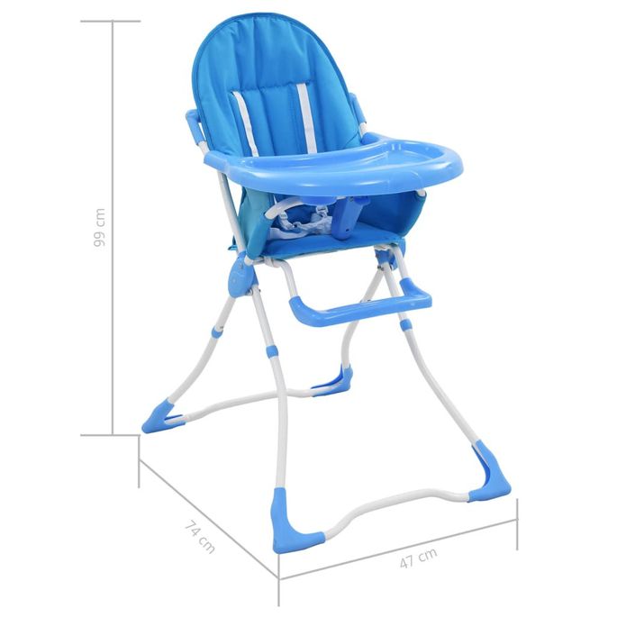 Chaise Haute Pour Bebe Bleu Et Blanc Lestendances Fr