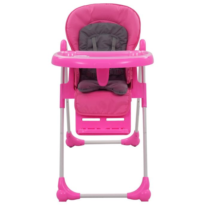 Chaise Haute Pour Bebe Rose Et Gris Lestendances Fr