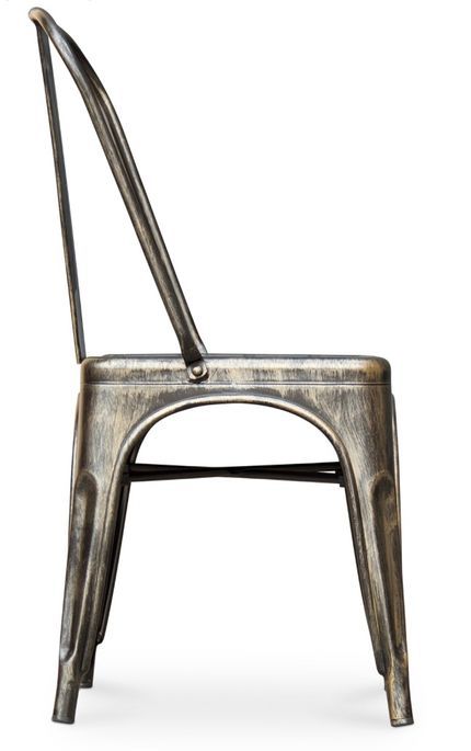 Chaise métal bronze metallic brillant - Photo n°7