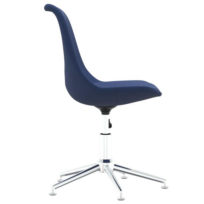 Chaise pivotante de bureau Bleu Tissu 2 - Photo n°4