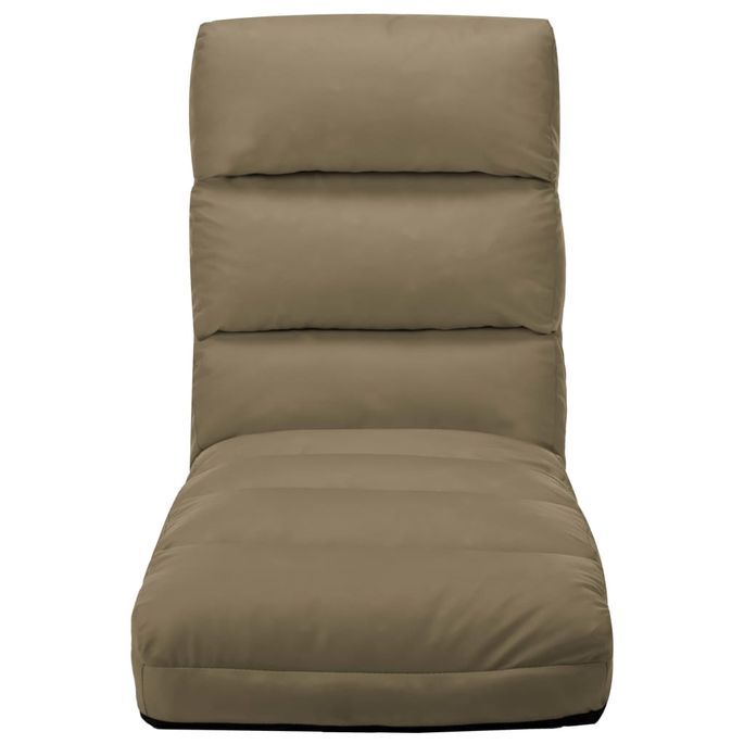 Chaise pliable de sol Cappuccino Similicuir kira - Photo n°2