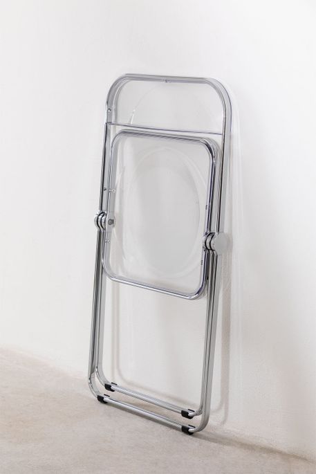 Chaise pliante métal chromé et polycarbonate transparent Pixel - Photo n°8