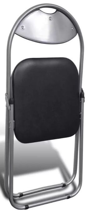 Chaise simili cuir noir et pieds métal chromé Karel - Lot de 6 - Photo n°4