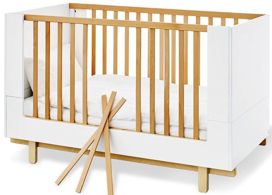 Pinolino Chambre Bebe 3 Pieces Laque Blanc Et Bois Clair Boks 70x140 Cm Lestendances Fr