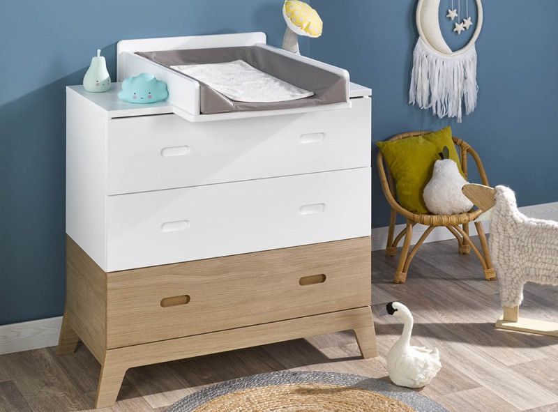 Junior Provence - Chambre bébé Archipel lit évolutif 70x140 cm et
