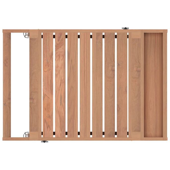 Chariot de bar 70x50x90 cm Bois de teck massif - Photo n°7