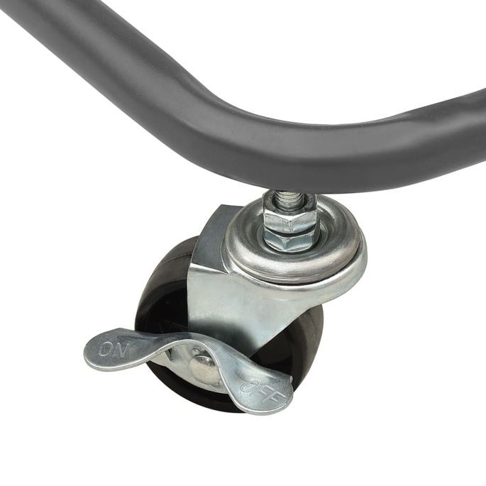 Chariot de cuisine 3 niveaux Gris 42x25x83,5 cm Fer et ABS - Photo n°6
