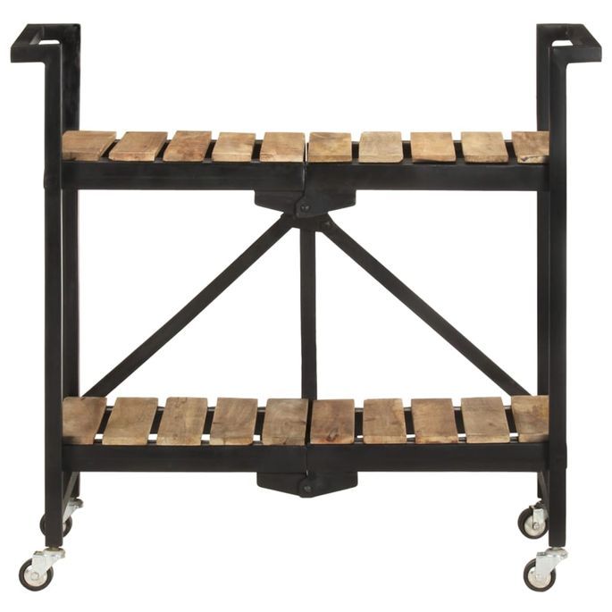 Chariot de cuisine 87x36x81 cm Bois massif de manguier - Photo n°2