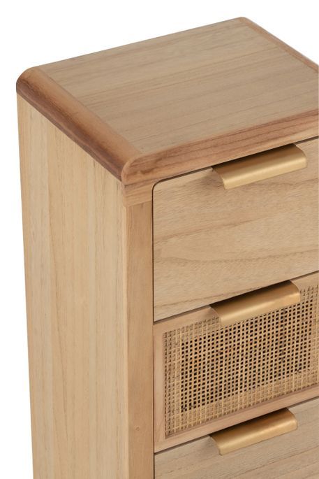 Chiffonnier 5 tiroirs bois naturel Bruno L 30 cm - Photo n°8