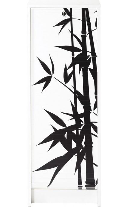 Classeur à rideau blanc imprimé bambous Boost - Photo n°1