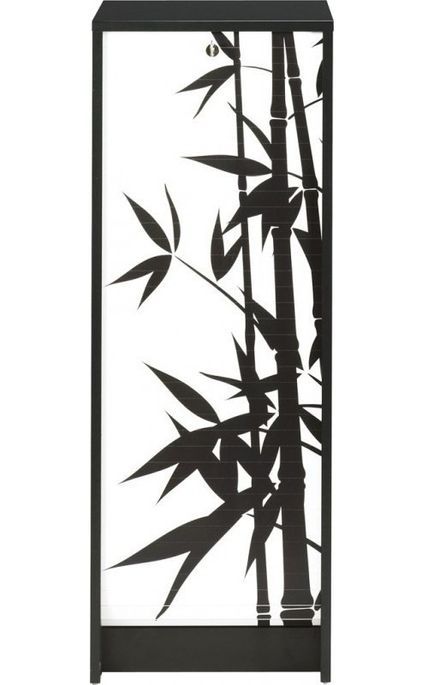 Classeur à rideau noir imprimé bambous Boost - Photo n°1