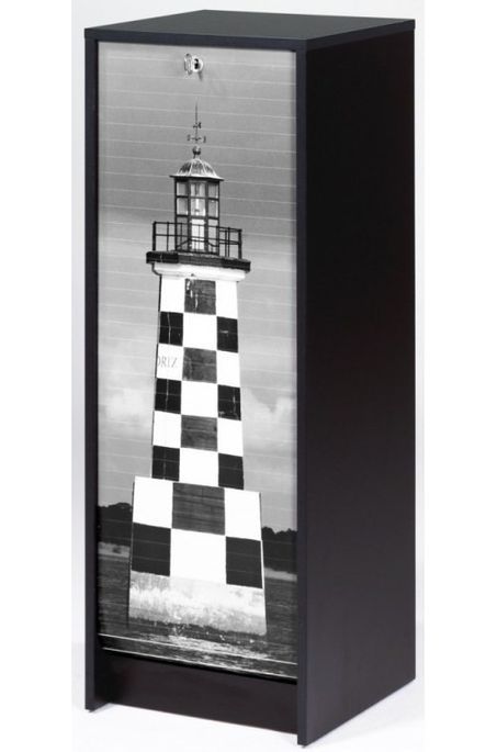 Classeur à rideau noir imprimé phare Breton Boost - Photo n°1