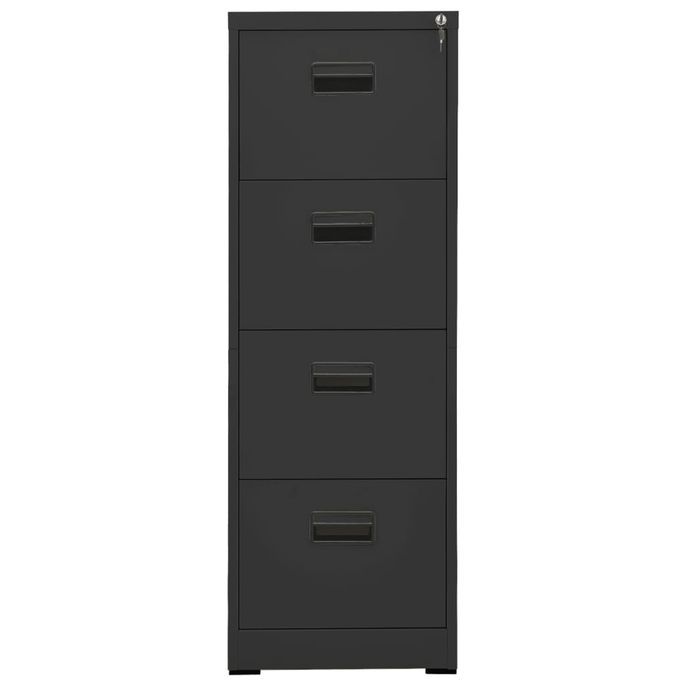 Classeur Anthracite 46x62x133 cm Acier - Photo n°2