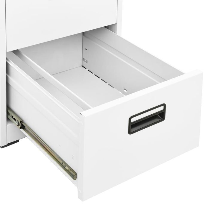 Classeur Blanc 46x62x133 cm Acier - Photo n°7