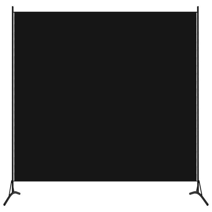 Cloison de séparation 1 panneau Noir 175x180 cm - Photo n°1