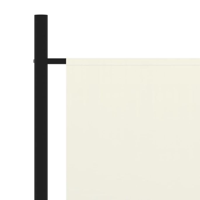 Cloison de séparation 3 panneaux Blanc crème 260x180 cm - Photo n°4