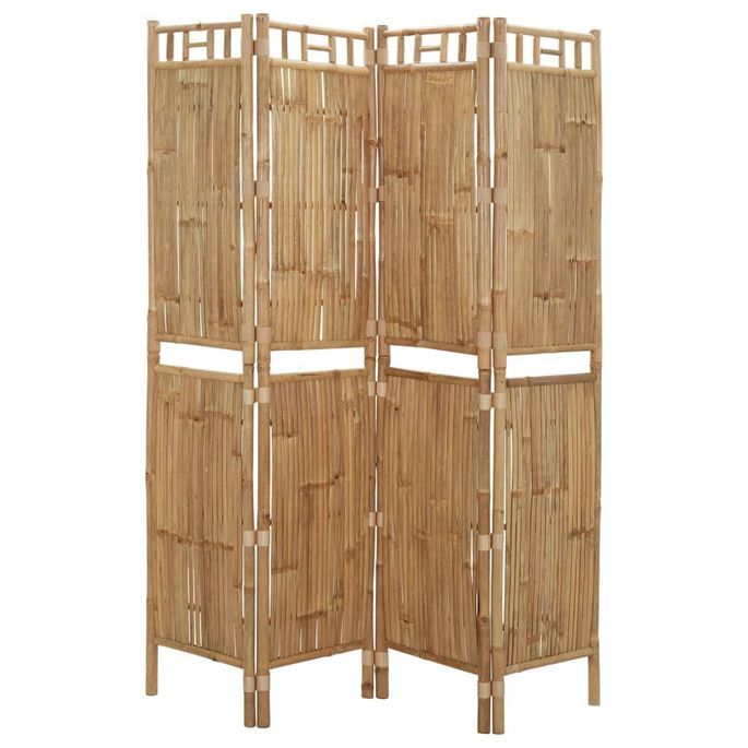 Cloison de séparation 4 panneaux Bambou 160x180 cm - Photo n°3