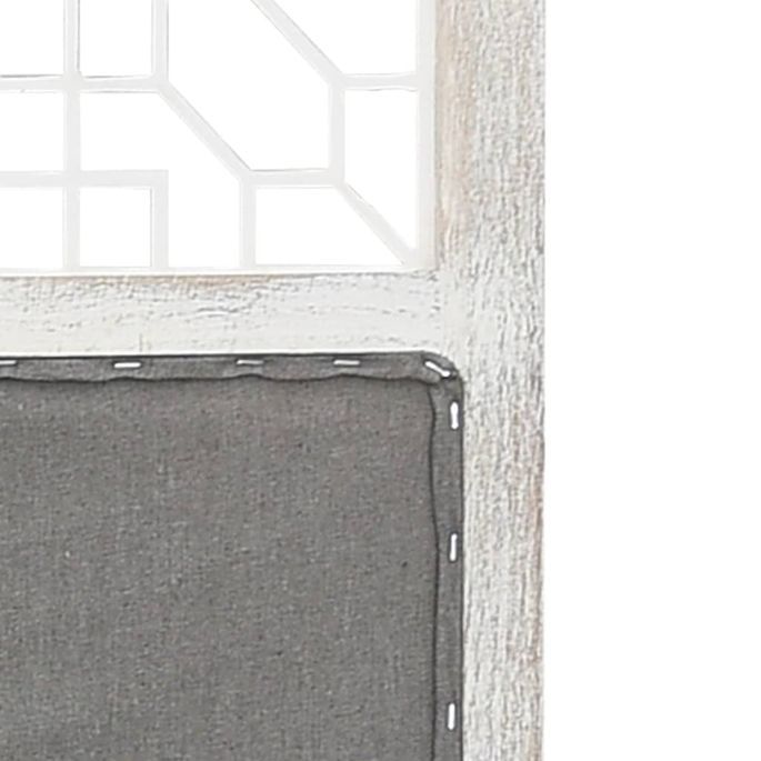 Cloison de séparation 6 panneaux Gris 210x165 cm Tissu - Photo n°6