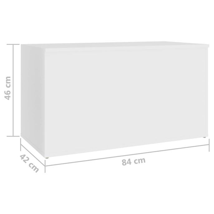 Coffre de rangement Blanc 84x42x46 cm - Photo n°9