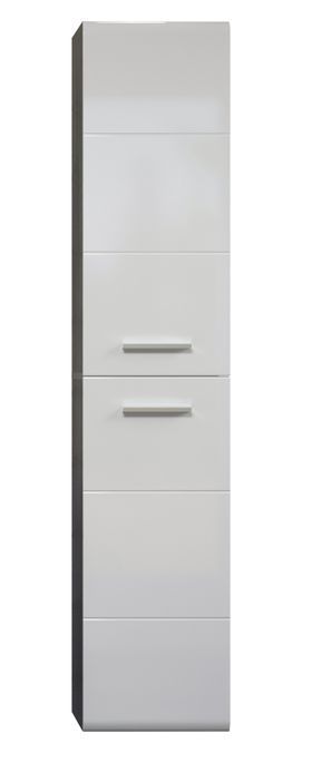 Colonne suspendu 1 porte blanc brillant et gris foncé Touka 35 cm - Photo n°5