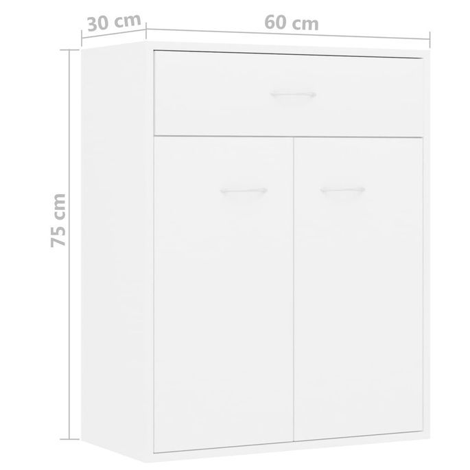 Commode Blanche 60 x 30 x 75 cm - Photo n°9