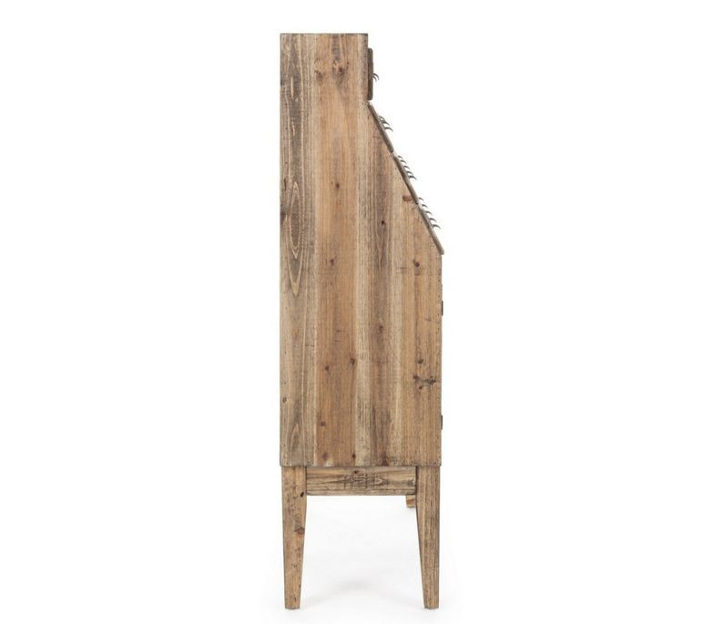 Commode en bois de pin naturel 25 tiroirs 2 portes Alane 90 cm - Photo n°4