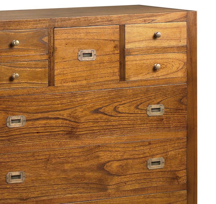 Commode en bois massif de Mindy 8 tiroirs Orka 100 cm - Photo n°2
