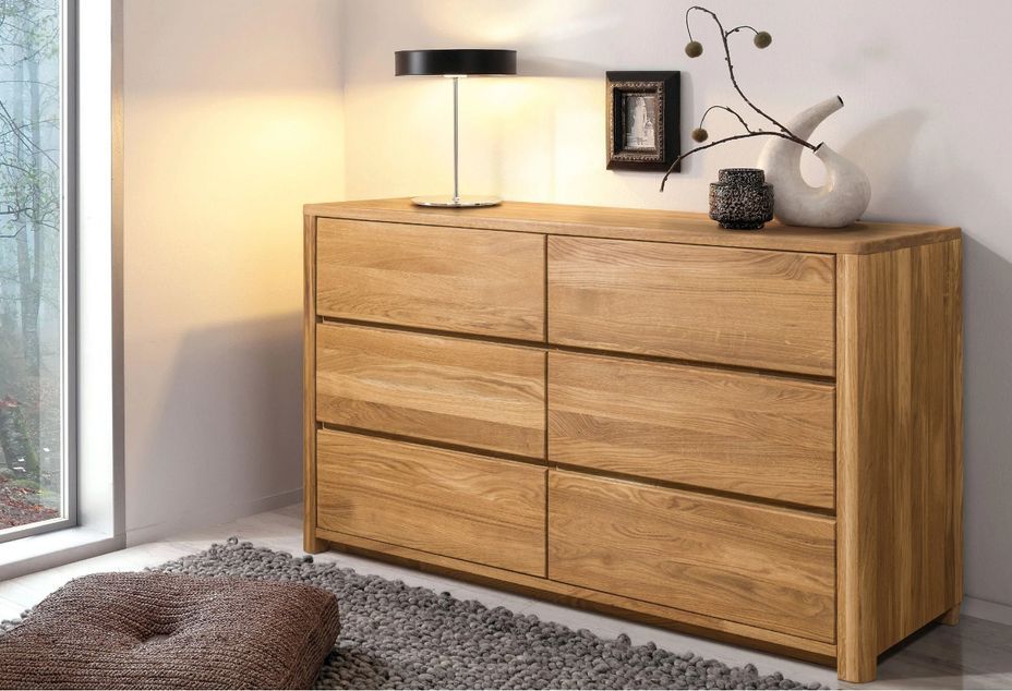 Commode en chêne massif 6 tiroirs Eliza 140 cm - Photo n°5