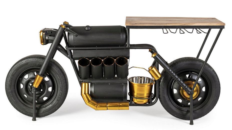 Console bar moto acier mat 183 cm - Photo n°2