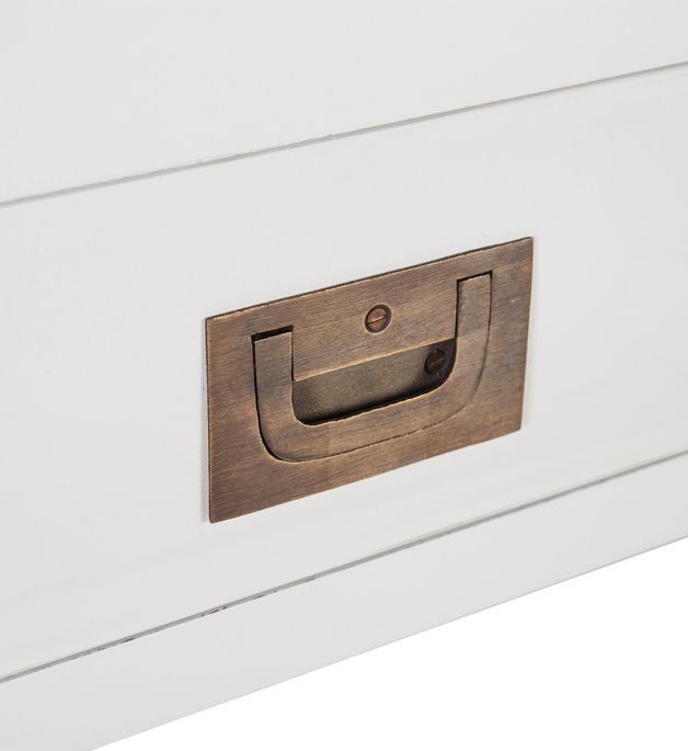 Console bois massif de mindi blanc Kourame 110 cm - Photo n°2