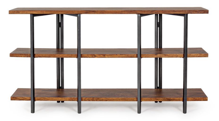 Console en bois de manguier 3 niveaux marron Juna L 172 cm - Photo n°2