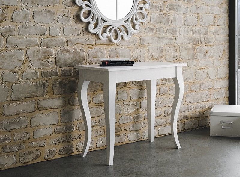 Console extensible blanche 12 places - 48 à 308 cm Landie - Photo n°2