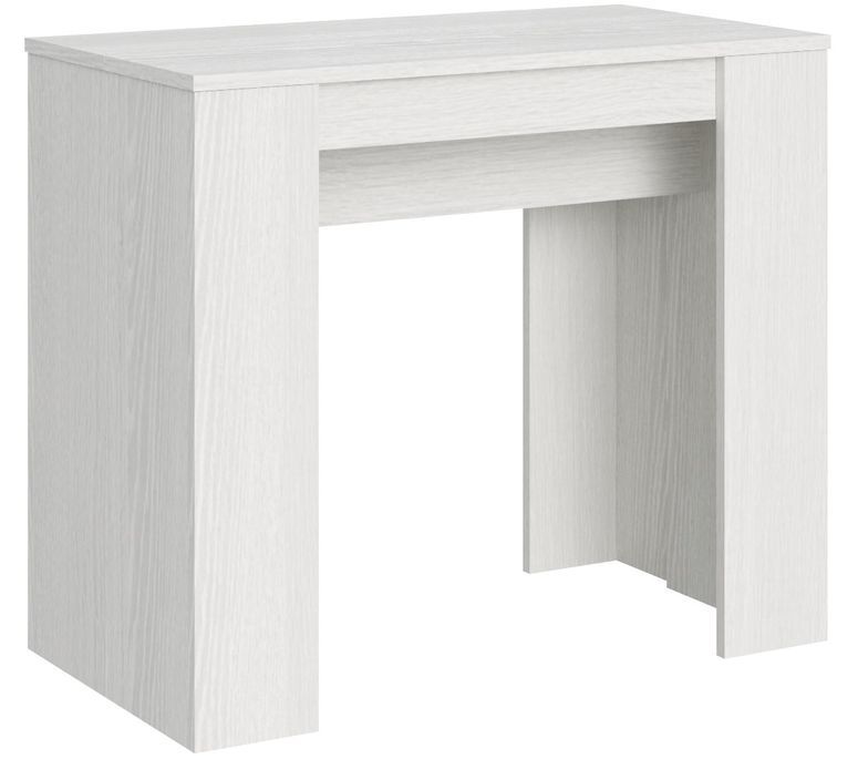 Console extensible bois blanc 8 personnes 48 à 204 cm Bina - Photo n°1