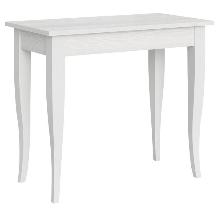 Console extensible classique bois blanc 14 places 48 à 308 cm Silia - Photo n°1
