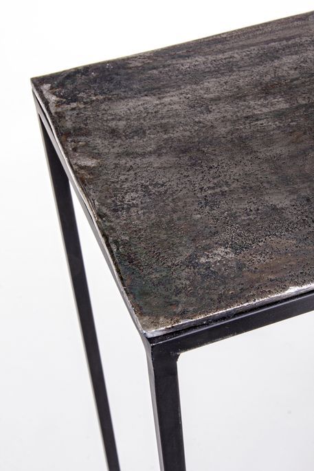 Console rectangle en aluminium et pieds en acier Ama - Lot de 2 - Photo n°6
