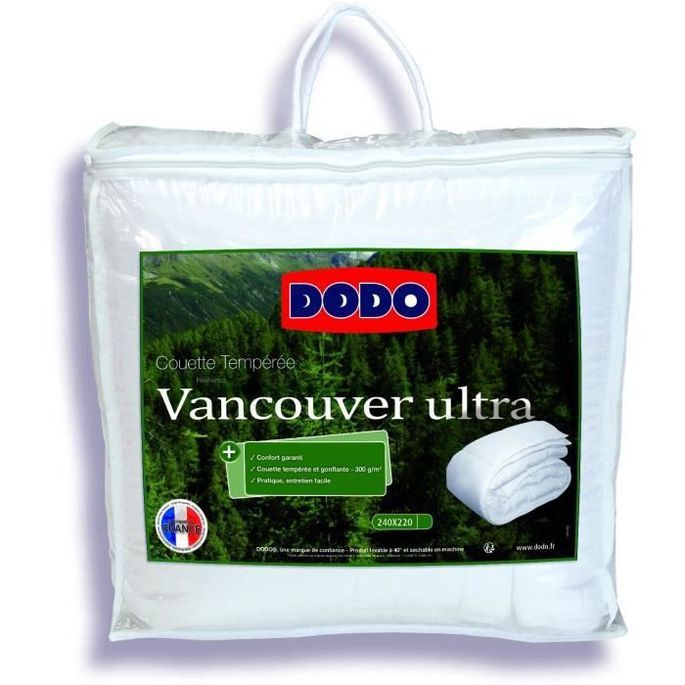 Couette chaude Vancouver Ultra - 220 x 240 cm - 300gr/m² - Blanc - DODO - Photo n°1